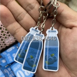 Móc Khóa Logo Treo Theo Yêu Cầu tại Biên Hòa ,Đồng Nai , Giá Xưởng, Cắt Laser, Mica Trong Suốt Dày 4mm , kích thước 4.5x5.5 cm , Giá Tận Gốc, Free Ship Từ 30 Cái