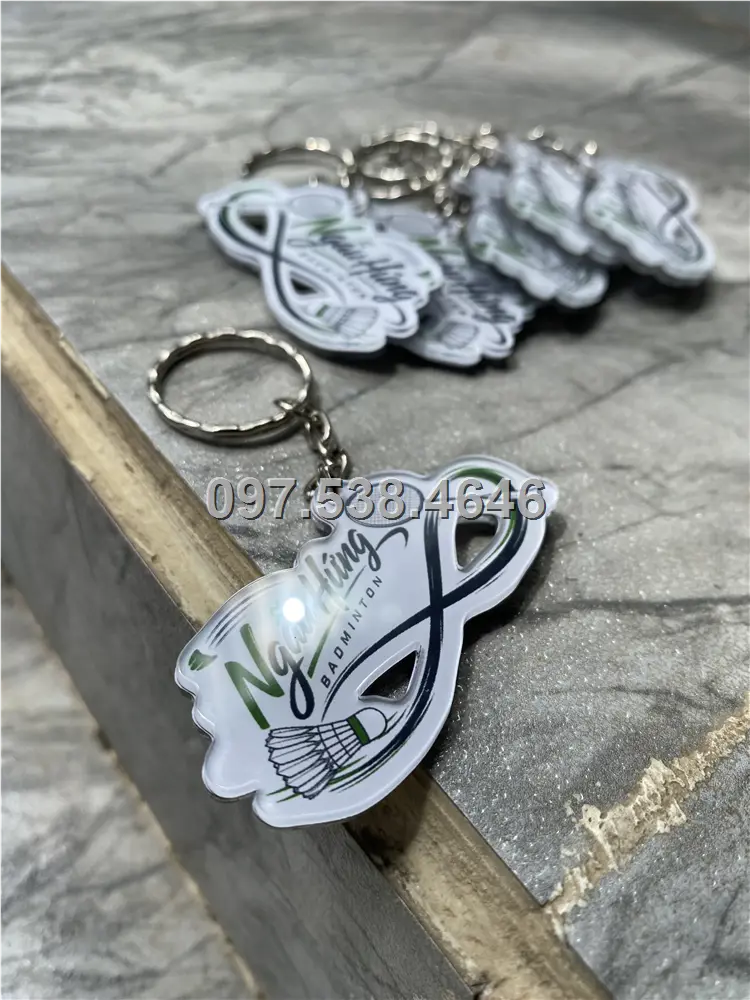 Móc Khóa Logo Treo Theo Yêu Cầu mẩu Cầu Lông , Giá Xưởng, Cắt Laser, Mica Trong Suốt Dày 4mm , kích thước 4.5x5.5 cm , Giá Tận Gốc, Free Ship Từ 30 Cái 12 Móc Khóa Logo Treo Theo Yêu Cầu mẩu Cầu Lông
, Giá Xưởng, Cắt Laser, Mica Trong Suốt Dày 4mm , kích thước 4.5x5.5 cm , Giá Tận Gốc, Free Ship Từ 30 Cái - Ảnh 12