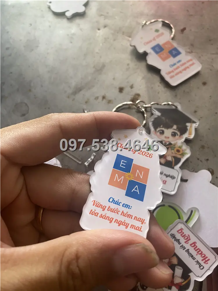 Móc Khóa Logo Treo Theo Yêu Cầu tại Cần Thơ , Giá Xưởng, Cắt Laser, Mica Trong Suốt Dày 4mm , kích thước 4.5x5.5 cm , Giá Tận Gốc, Free Ship Từ 30 Cái 3 Móc Khóa Logo Treo Theo Yêu Cầu tại Cần Thơ , Giá Xưởng, Cắt Laser, Mica Trong Suốt Dày 4mm , kích thước 4.5x5.5 cm , Giá Tận Gốc, Free Ship Từ 30 Cái - Ảnh 3