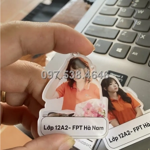 Móc Khóa Logo Treo Theo Yêu Cầu tại Cao Bằng
, Giá Xưởng, Cắt Laser, Mica Trong Suốt Dày 4mm , kích thước 4.5x5.5 cm , Giá Tận Gốc, Free Ship Từ 30 Cái