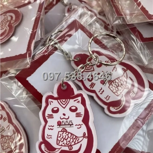 Móc Khóa Logo Treo Theo Yêu Cầu tại Dĩ An ,Bình Dương , Giá Xưởng, Cắt Laser, Mica Trong Suốt Dày 4mm , kích thước 4.5x5.5 cm , Giá Tận Gốc, Free Ship Từ 30 Cái