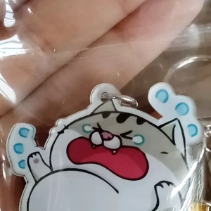 Móc Khóa Mèo Ami Bụng Bự Xinh Xắn Cute Tặng Người Thân, Bạn Bè, Làm Theo Yêu Cầu, Chất Liệu Mica Trong Suốt In 2 Mặt, Kích Thước 5cm , Trang Trí Treo Cặp, Balo 1