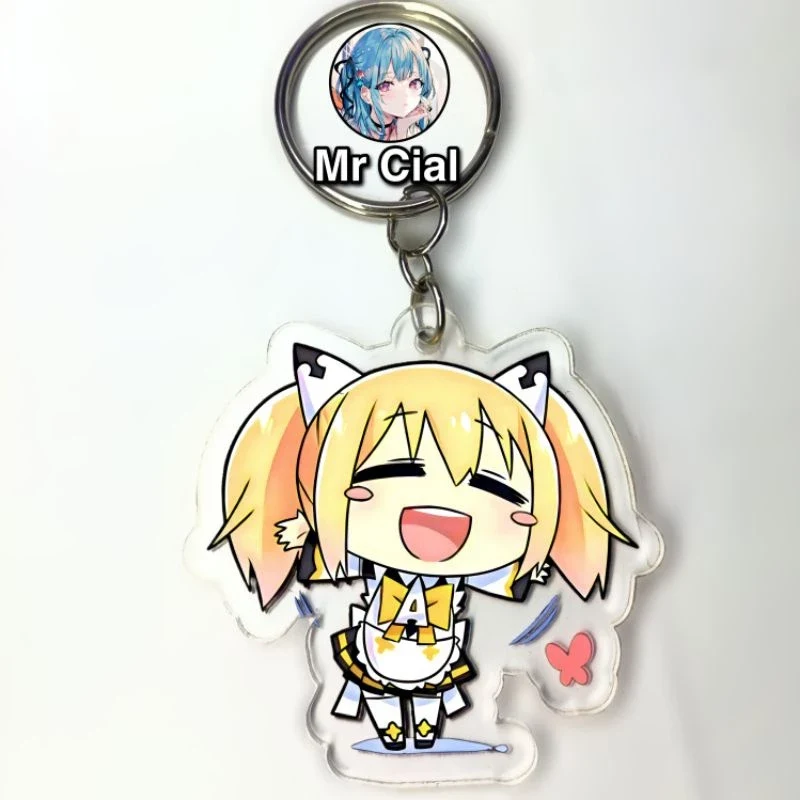 Móc Khóa Mèo Đen , Móc Khóa Aiko Chan Chibi Siêu Dễ Thương, Theo Yêu Cầu Mica Trong Suốt In 2 Mặt , Trang Trí Treo Cặp, Balo 2