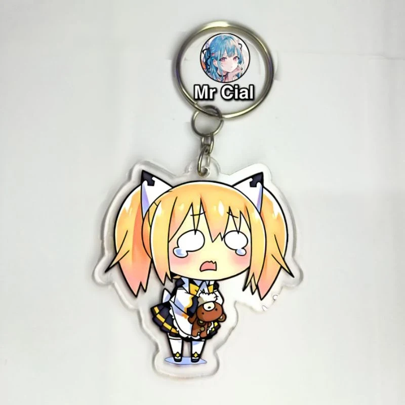 Móc Khóa Mèo Đen , Móc Khóa Aiko Chan Chibi Siêu Dễ Thương, Theo Yêu Cầu Mica Trong Suốt In 2 Mặt , Trang Trí Treo Cặp, Balo 3