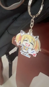 Móc Khóa Mèo Đen , Móc Khóa Aiko Chan Chibi Siêu Dễ Thương, Theo Yêu Cầu Mica Trong Suốt In 2 Mặt , Trang Trí Treo Cặp, Balo