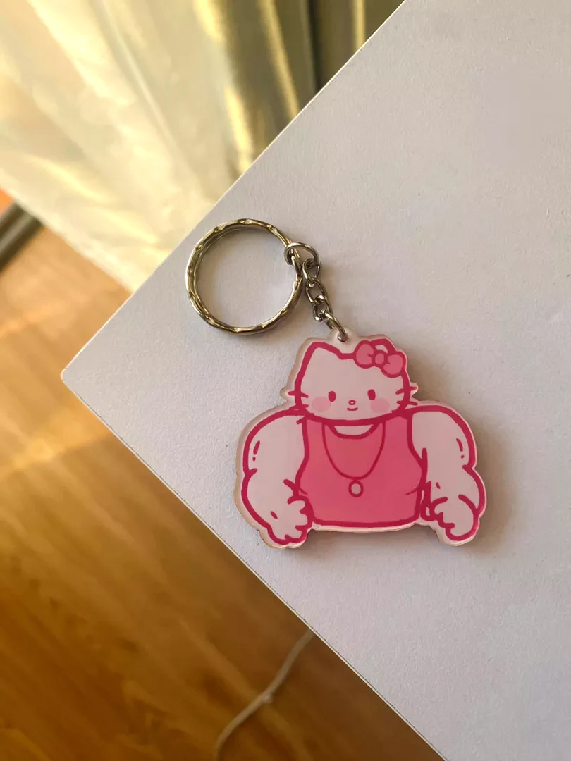 Móc Khoá Mèo Hello Kitty Cơ Bắp Đô Con Lực Lưỡng Đáng Yêu Dễ Thương, Móc Khóa Treo Cặp. Balo In Theo Yêu Cầu 4 Móc Khoá Mèo Hello Kitty Cơ Bắp Đô Con Lực Lưỡng Đáng Yêu Dễ Thương, Móc Khóa Treo Cặp. Balo In Theo Yêu Cầu 3