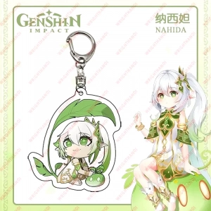 Móc Khóa Mica Anime Keychain Genshin Impact Grass God Nahida, Mica Trong Suốt In 2 Mặt, Kích Thước 5cm , Trang Trí Treo Cặp, Balo