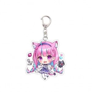 Móc Khóa Mica Hololive VTuber Nhân Vật Suisei, Fubuki, Okayu, Korone, Pekora, Rushia, Marine, Gura Dễ Thương Trang Trí Mica Trong Suốt In 2 Mặt, Kích Thước 5cm , Trang Trí Treo Cặp, Balo 1