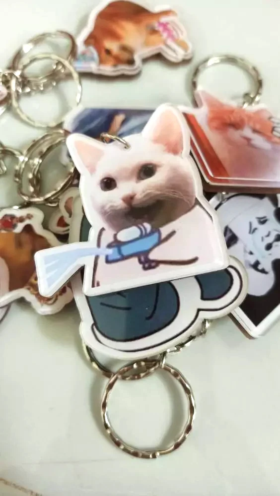 Móc Khoá Mica Trong 2 Mặt Mèo Meme Cute Đáng Yêu, Móc Khóa Treo Cặp. Balo In Theo Yêu Cầu 4 Móc Khoá Mica Trong 2 Mặt Mèo Meme Cute Đáng Yêu, Móc Khóa Treo Cặp. Balo In Theo Yêu Cầu 3