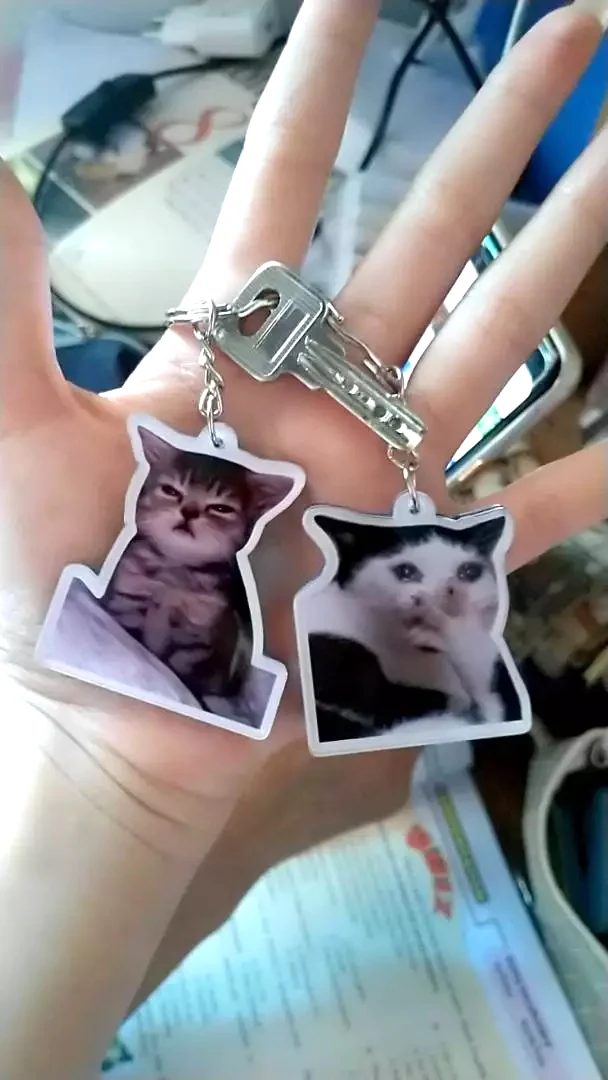 Móc Khoá Mica Trong 2 Mặt Mèo Meme Cute Đáng Yêu, Móc Khóa Treo Cặp. Balo In Theo Yêu Cầu 7 Móc Khoá Mica Trong 2 Mặt Mèo Meme Cute Đáng Yêu, Móc Khóa Treo Cặp. Balo In Theo Yêu Cầu 6