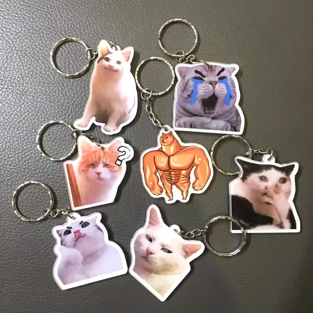 Móc Khoá Mica Trong 2 Mặt Mèo Meme Cute Đáng Yêu, Móc Khóa Treo Cặp. Balo In Theo Yêu Cầu 9 Móc Khoá Mica Trong 2 Mặt Mèo Meme Cute Đáng Yêu, Móc Khóa Treo Cặp. Balo In Theo Yêu Cầu 8