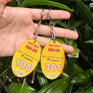 Móc Khóa Mica Trong 2 Mặt Số Phòng, Logo, Tên Khách Sạn, Nhà Nghỉ, Homestay, Motel, Hotel In Theo Yêu Cầu,đa Dạng Mẫu Mã