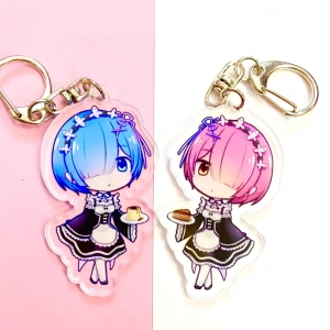 Móc Khóa Re:zero Bắt Đầu Lại Ở Thế Giới Khác Ver Cầm Đồ Quà Tặng Xinh Xắn Dễ Thương