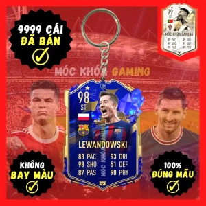 Móc Khóa Robert Lewandowski Dễ Thương Làm Quà Tặng Bạn Bè, Chất Liệu Mica Trong Suốt In 2 Mặt, Kích Thước 5cm , Trang Trí Treo Cặp, Balo