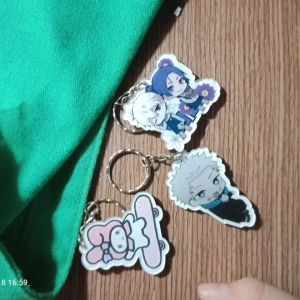 Móc Khóa Sanrio Hình Ván Trượt Sanrio Chất Liệu Acrylic Mica Trong Suốt In 2 Mặt, Kích Thước 5cm , Trang Trí Treo Cặp, Balo 1