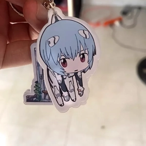 Móc Khoá Shin Seiki Evangelion Ikari Shinji Chibi Móc Khoá Quà Lưu Niệm Móc Khoá Phụ Kiện Móc Khoá Bằng Arcrylic Dễ Thương Trang Trí Mica Trong Suốt In 2 Mặt, Kích Thước 5cm , Trang Trí Treo Cặp, Balo