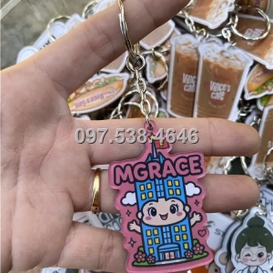 Móc Khóa Logo Treo Theo Yêu Cầu tại Hạ Long ,Quảng Ninh, Giá Xưởng, Cắt Laser, Mica Trong Suốt Dày 4mm , kích thước 4.5x5.5 cm , Giá Tận Gốc, Free Ship Từ 30 Cái