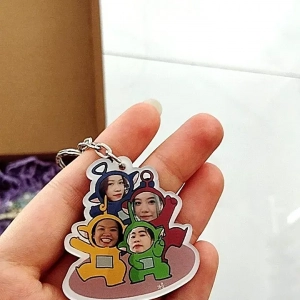 Móc Khóa Theo Yêu Cầu Quà Lưu Niệm In Hình Chibi Cute Cặp Đôi Nhóm 4 Người In Theo Yêu Cầu Quà Tặng Cho Bạn Bè Người Yêu, Làm Theo Yêu Cầu, Chất Liệu Mica Trong Suốt In 2 Mặt, Kích Thước 5cm , Trang Trí Treo Cặp, Balo