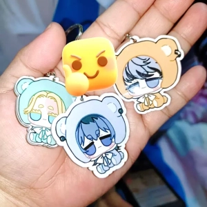 Móc Khóa Tokyo Revengers Chibi Gấu Bông Dễ Thương Nhân Vật Mikey Izana Ran Rindou , In Theo Yêu Cầu Mica Trong Suốt In 2 Mặt , Trang Trí Treo Cặp, Balo