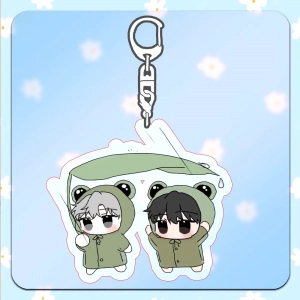 Móc Khóa Và Standee 8cm Checkmate BL Ver Ếch Con In Hình Anime Chibi