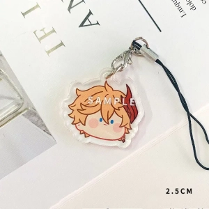 Móc Treo Dây Treo Điện Thoại Genshin Impact Face Chibi Game Mica Acrylic Dây Móc Khóa In Theo Yêu Cầu Chất Liệu Mica Trong Suốt In 2 Mặt, Kích Thước 5cm 1