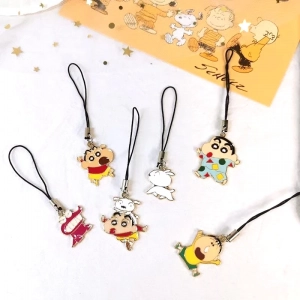 Móc Treo Dây Treo Điện Thoại Shin Chan Cậu Bé Bút Chì Dây Đeo Điện Thoại Ngắn Dễ Thương, In Theo Yêu Cầu Chất Liệu Mica Trong Suốt In 2 Mặt, Kích Thước 5cm 1