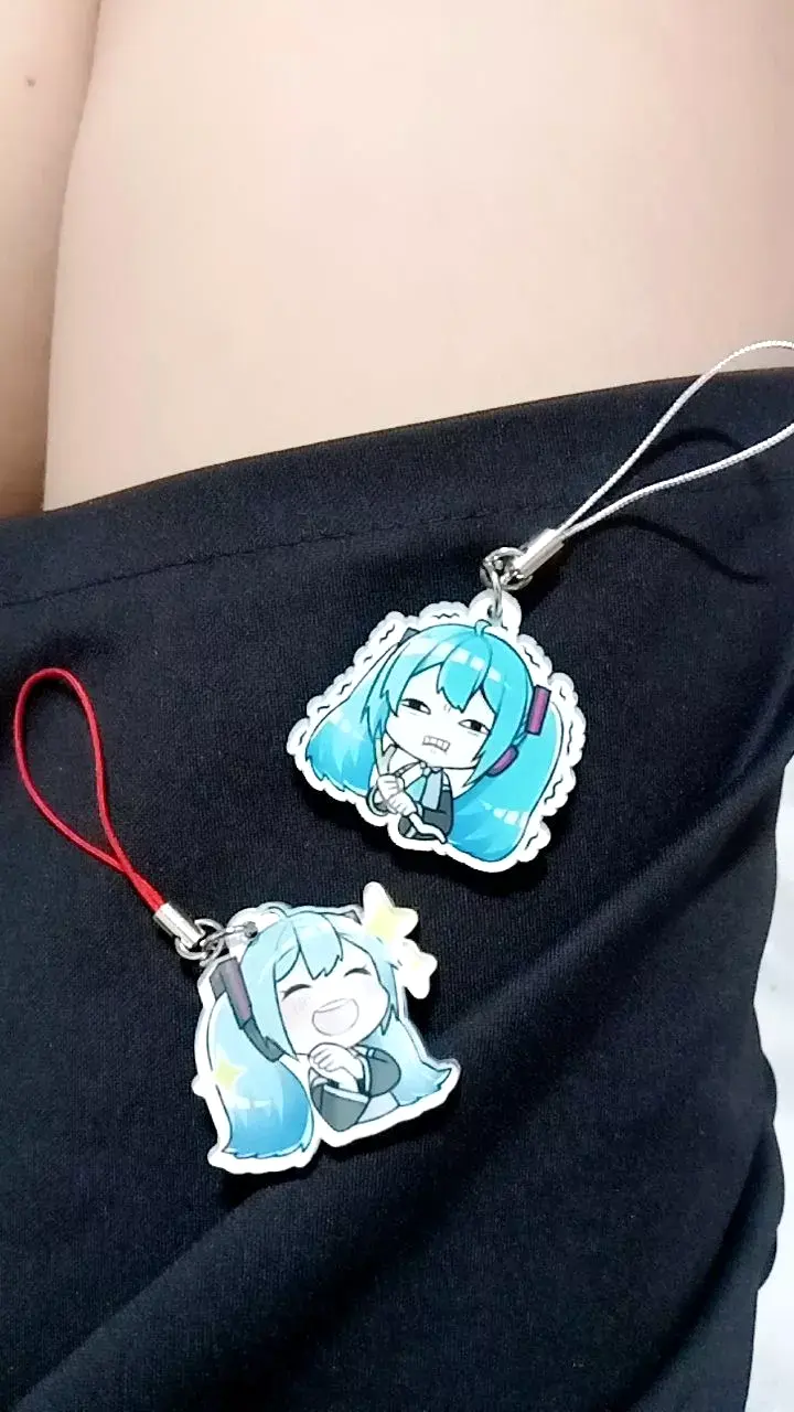 Móc Treo Điện Thoại, Dây Đeo Điện Thoại, Móc Khóa Acrylic Hatsune Miku & Luka Anime Chibi Cute Trang Trí Điện Thoại 2