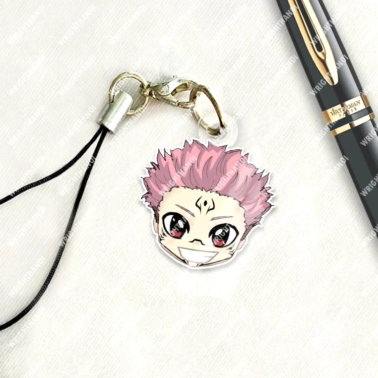 Móc Treo Điện Thoại, Dây Đeo Điện Thoại, Móc Khóa Jujutsu Kaisen Gojo Manga Anime Chibi Cute Trang Trí Điện Thoại 3