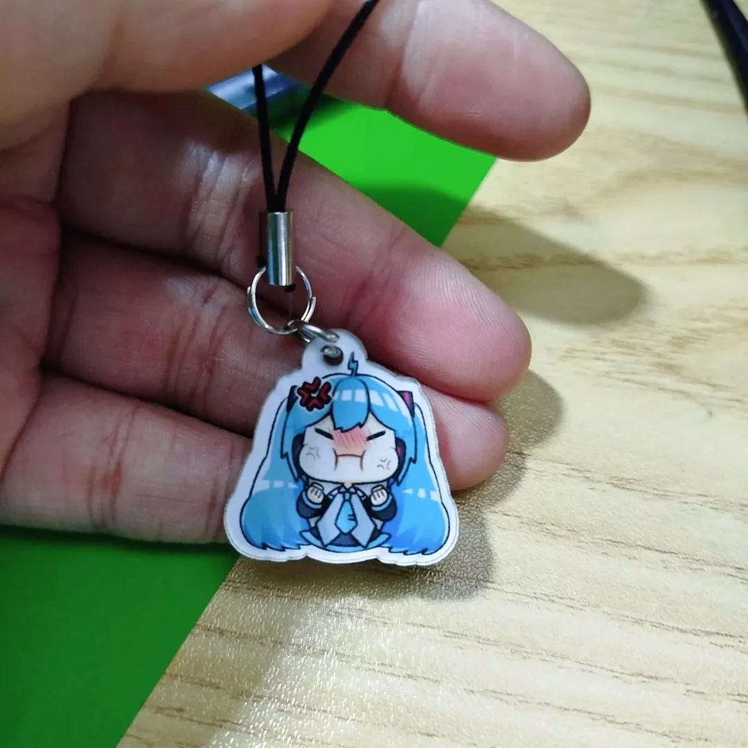 Móc Treo Điện Thoại, Dây Đeo Điện Thoại, Móc Khóa Acrylic Hatsune Miku & Luka Anime Chibi Cute Trang Trí Điện Thoại 4
