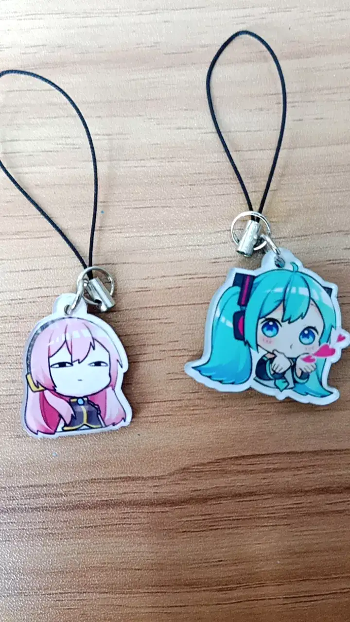 Móc Treo Điện Thoại, Dây Đeo Điện Thoại, Móc Khóa Acrylic Hatsune Miku & Luka Anime Chibi Cute Trang Trí Điện Thoại 5