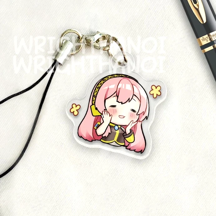 Móc Treo Điện Thoại, Dây Đeo Điện Thoại, Móc Khóa Acrylic Hatsune Miku & Luka Anime Chibi Cute Trang Trí Điện Thoại 7