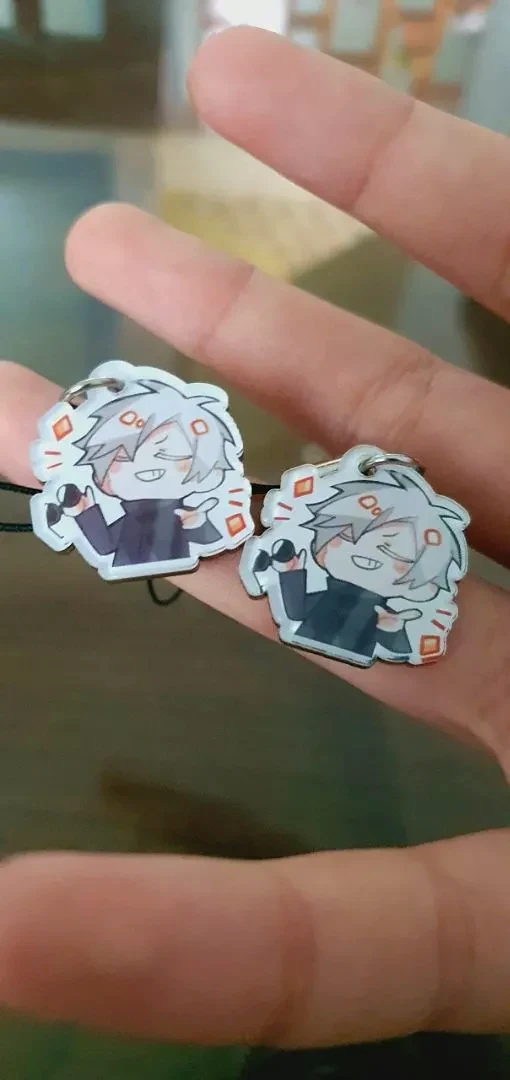 Móc Treo Điện Thoại, Dây Đeo Điện Thoại, Móc Khóa Acrylic Jujutsu Kaisen Gojo Satoru Anime Chibi Cute Theo Yêu Cầu Mica Trong Suốt In 2 Mặt , Trang Trí Treo Cặp, Balo 9