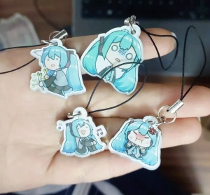 Móc Treo Điện Thoại, Dây Đeo Điện Thoại, Móc Khóa Acrylic Hatsune Miku & Luka Anime Chibi Cute Trang Trí Điện Thoại