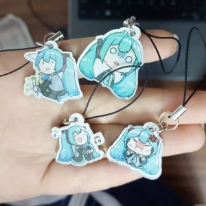 Móc Treo Điện Thoại, Dây Đeo Điện Thoại, Móc Khóa Acrylic Hatsune Miku & Luka Anime Chibi Cute Trang Trí Điện Thoại