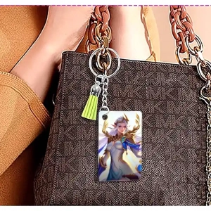 Óc Khóa Liên Quân Mobile Làm Theo Yêu Cầu, Chất Liệu Mica Trong Suốt In 2 Mặt, Kích Thước 5cm , Trang Trí Treo Cặp, Balo 1