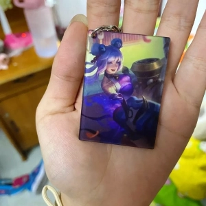 Óc Khóa Liên Quân Mobile Làm Theo Yêu Cầu, Chất Liệu Mica Trong Suốt In 2 Mặt, Kích Thước 5cm , Trang Trí Treo Cặp, Balo