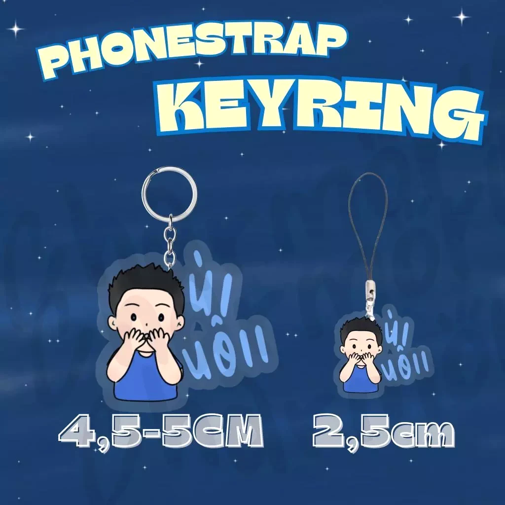 Phonestrap/keyring "Ùi Uôi" Quân AP Running Man Mica Acrylic Xinh Iuu 2 Phonestrap/keyring "Ùi Uôi" Quân AP Running Man Mica Acrylic Xinh Iuu 1