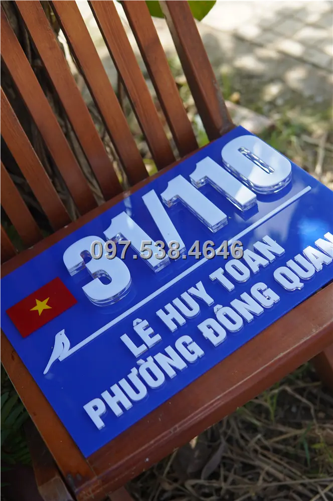 Biển Số Nhà Đẹp Hiện Đại tại Tuy Hòa -Phú Yên Kích Thước 30x20, Số Nổi 8mm, Chữ Nổi 2mm, Chất Liệu Mica, Alu , Mực Uv, Làm Theo Yêu Cầu, Miễn Phí Thiết Kế Và Miễn Phí Vận Chuyển Tận Nhà 1 Biển Số Nhà Đẹp Hiện Đại tại Tuy Hòa -Phú Yên
Kích Thước 30x20, Số Nổi 8mm, Chữ Nổi 2mm, Chất Liệu Mica, Alu , Mực Uv, Làm Theo Yêu Cầu, Miễn Phí Thiết Kế Và Miễn Phí Vận Chuyển Tận Nhà