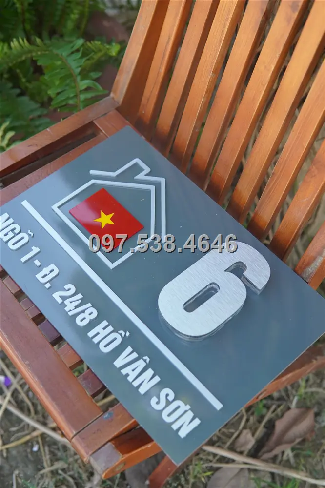 Biển Số Nhà Đẹp Hiện Đại tại Tuyên Quang Kích Thước 30x20, Số Nổi 8mm, Chữ Nổi 2mm, Chất Liệu Mica, Alu , Mực Uv, Làm Theo Yêu Cầu, Miễn Phí Thiết Kế Và Miễn Phí Vận Chuyển Tận Nhà 1 Biển Số Nhà Đẹp Hiện Đại tại Tuyên Quang
Kích Thước 30x20, Số Nổi 8mm, Chữ Nổi 2mm, Chất Liệu Mica, Alu , Mực Uv, Làm Theo Yêu Cầu, Miễn Phí Thiết Kế Và Miễn Phí Vận Chuyển Tận Nhà
