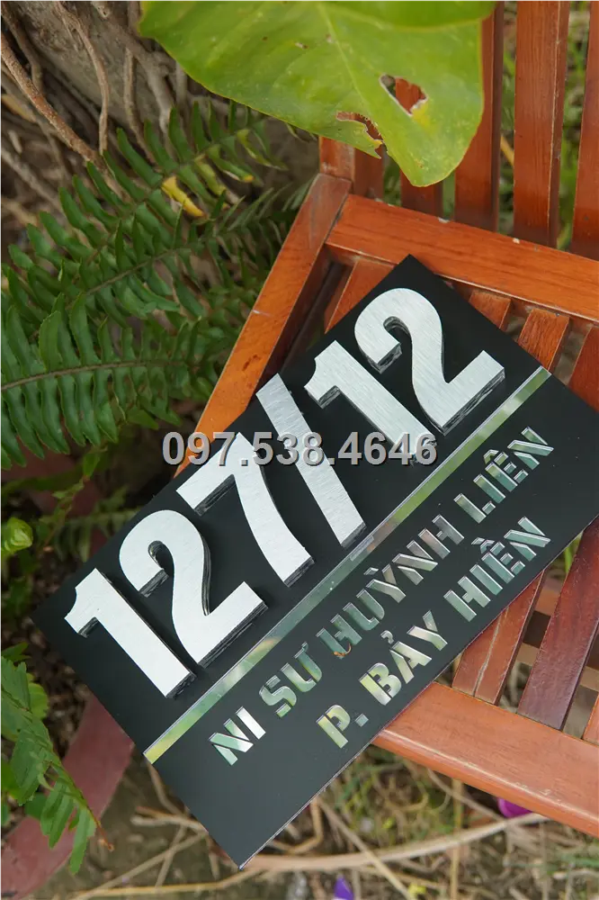 Biển Số Nhà Đẹp Hiện Đại tại Tuy Hòa -Phú Yên Kích Thước 30x20, Số Nổi 8mm, Chữ Nổi 2mm, Chất Liệu Mica, Alu , Mực Uv, Làm Theo Yêu Cầu, Miễn Phí Thiết Kế Và Miễn Phí Vận Chuyển Tận Nhà 18 Biển Số Nhà Đẹp Hiện Đại tại Tuy Hòa -Phú Yên
Kích Thước 30x20, Số Nổi 8mm, Chữ Nổi 2mm, Chất Liệu Mica, Alu , Mực Uv, Làm Theo Yêu Cầu, Miễn Phí Thiết Kế Và Miễn Phí Vận Chuyển Tận Nhà - Ảnh 18