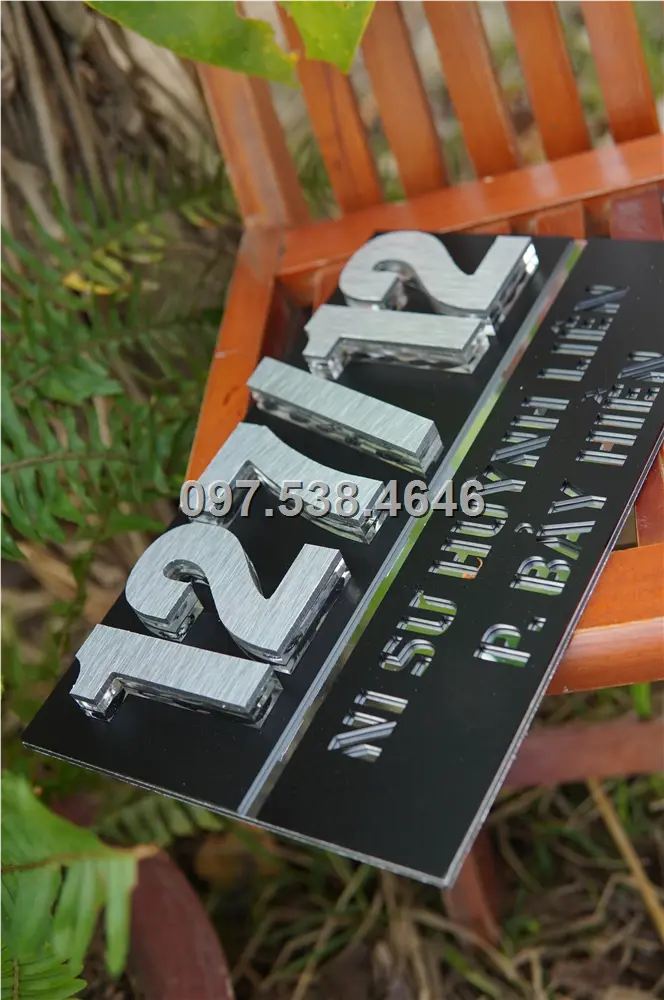 Biển Số Nhà Đẹp Hiện Đại tại Tuy Hòa -Phú Yên Kích Thước 30x20, Số Nổi 8mm, Chữ Nổi 2mm, Chất Liệu Mica, Alu , Mực Uv, Làm Theo Yêu Cầu, Miễn Phí Thiết Kế Và Miễn Phí Vận Chuyển Tận Nhà 17 Biển Số Nhà Đẹp Hiện Đại tại Tuy Hòa -Phú Yên
Kích Thước 30x20, Số Nổi 8mm, Chữ Nổi 2mm, Chất Liệu Mica, Alu , Mực Uv, Làm Theo Yêu Cầu, Miễn Phí Thiết Kế Và Miễn Phí Vận Chuyển Tận Nhà - Ảnh 17