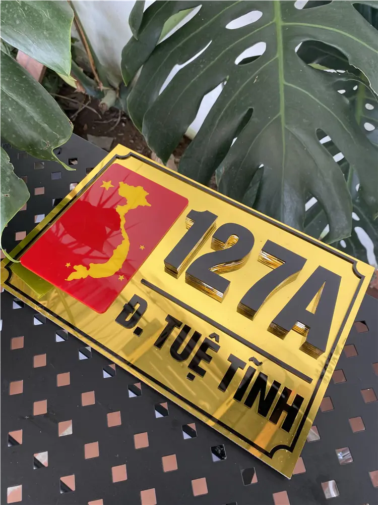 Biển Số Nhà Đẹp Hiện Đại tại Đà Lạt (Lâm Đồng) Kích Thước 30x20, Số Nổi 8mm, Chữ Nổi 2mm, Chất Liệu Mica, Alu , Mực Uv, Làm Theo Yêu Cầu, Miễn Phí Thiết Kế Và Miễn Phí Vận Chuyển Tận Nhà 1 Biển Số Nhà Đẹp Hiện Đại tại Đà Lạt (Lâm Đồng)
Kích Thước 30x20, Số Nổi 8mm, Chữ Nổi 2mm, Chất Liệu Mica, Alu , Mực Uv, Làm Theo Yêu Cầu, Miễn Phí Thiết Kế Và Miễn Phí Vận Chuyển Tận Nhà