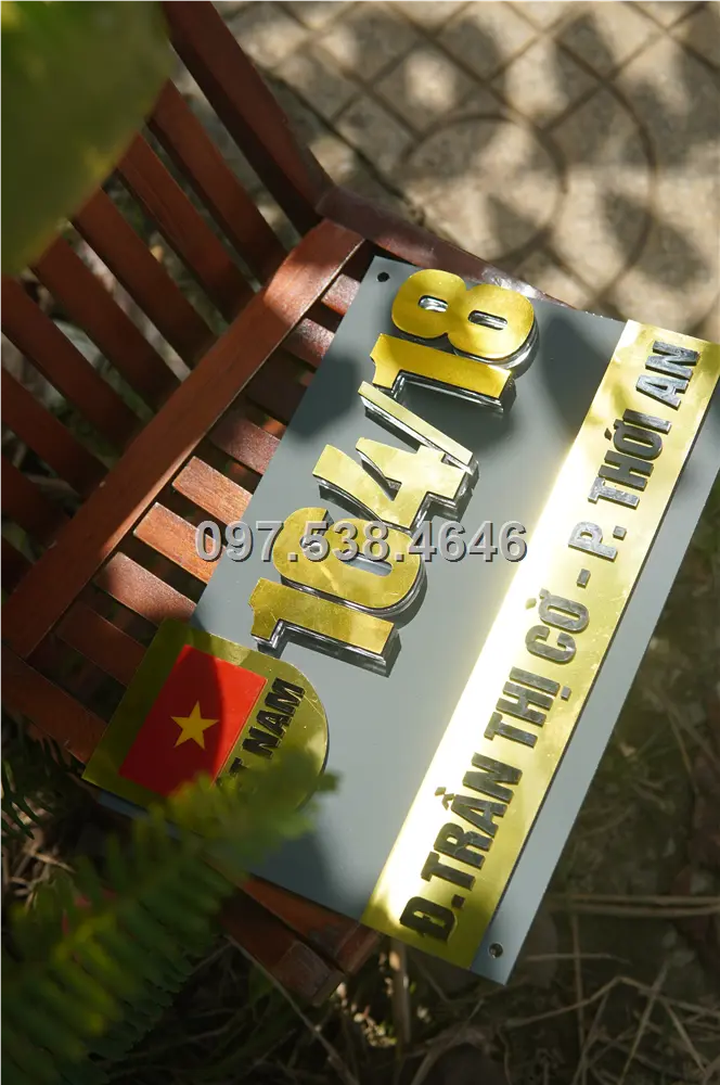 Biển Số Nhà Đẹp Hiện Đại tại Tuy Hòa -Phú Yên Kích Thước 30x20, Số Nổi 8mm, Chữ Nổi 2mm, Chất Liệu Mica, Alu , Mực Uv, Làm Theo Yêu Cầu, Miễn Phí Thiết Kế Và Miễn Phí Vận Chuyển Tận Nhà 6 Biển Số Nhà Đẹp Hiện Đại tại Tuy Hòa -Phú Yên
Kích Thước 30x20, Số Nổi 8mm, Chữ Nổi 2mm, Chất Liệu Mica, Alu , Mực Uv, Làm Theo Yêu Cầu, Miễn Phí Thiết Kế Và Miễn Phí Vận Chuyển Tận Nhà - Ảnh 6