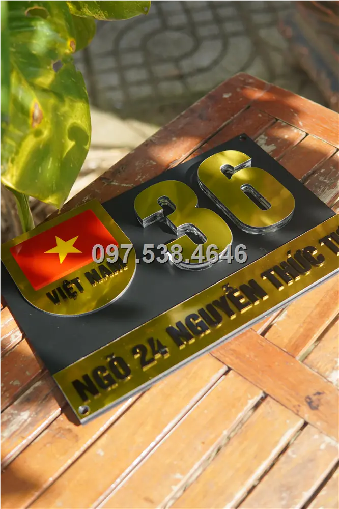 Biển Số Nhà Đẹp Hiện Đại tại Từ Sơn -Bắc Ninh Kích Thước 30x20, Số Nổi 8mm, Chữ Nổi 2mm, Chất Liệu Mica, Alu , Mực Uv, Làm Theo Yêu Cầu, Miễn Phí Thiết Kế Và Miễn Phí Vận Chuyển Tận Nhà 9 Biển Số Nhà Đẹp Hiện Đại tại Từ Sơn -Bắc Ninh
Kích Thước 30x20, Số Nổi 8mm, Chữ Nổi 2mm, Chất Liệu Mica, Alu , Mực Uv, Làm Theo Yêu Cầu, Miễn Phí Thiết Kế Và Miễn Phí Vận Chuyển Tận Nhà - Ảnh 9