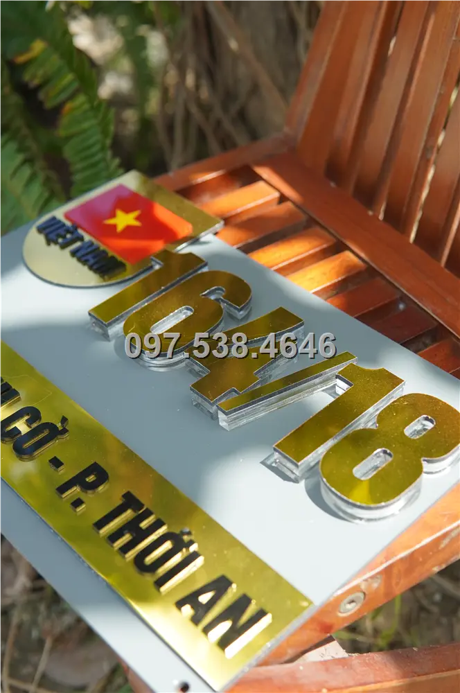 Biển Số Nhà Đẹp Hiện Đại tại Tuy Hòa -Phú Yên Kích Thước 30x20, Số Nổi 8mm, Chữ Nổi 2mm, Chất Liệu Mica, Alu , Mực Uv, Làm Theo Yêu Cầu, Miễn Phí Thiết Kế Và Miễn Phí Vận Chuyển Tận Nhà 10 Biển Số Nhà Đẹp Hiện Đại tại Tuy Hòa -Phú Yên
Kích Thước 30x20, Số Nổi 8mm, Chữ Nổi 2mm, Chất Liệu Mica, Alu , Mực Uv, Làm Theo Yêu Cầu, Miễn Phí Thiết Kế Và Miễn Phí Vận Chuyển Tận Nhà - Ảnh 10