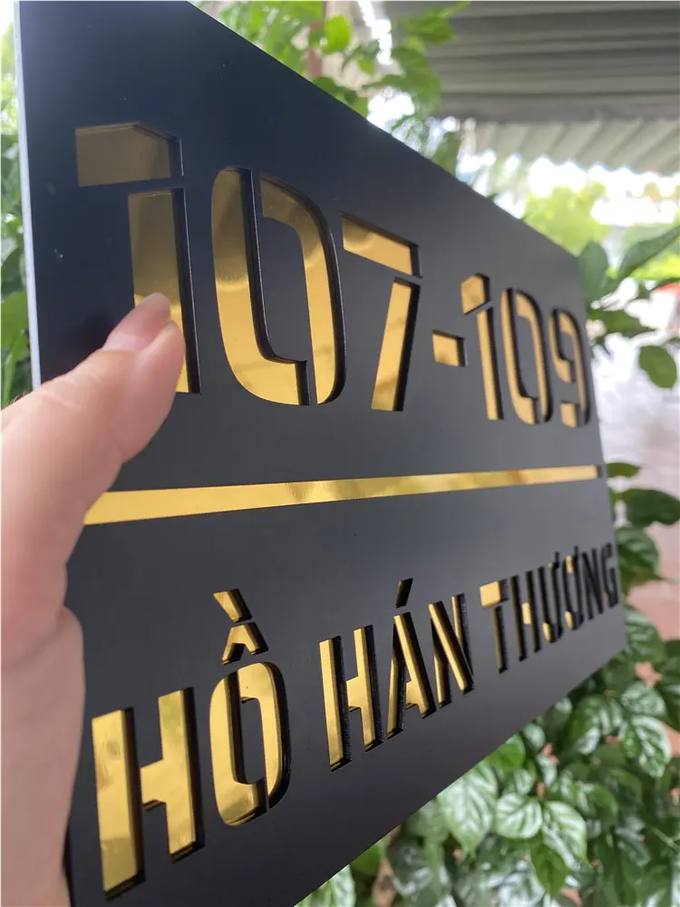 Biển Số Nhà Đẹp Hiện Đại tại Buôn Ma Thuột Đắk Lắk Kích Thước 30x20, Số Nổi 8mm, Chữ Nổi 2mm, Chất Liệu Mica, Alu , Mực Uv, Làm Theo Yêu Cầu, Miễn Phí Thiết Kế Và Miễn Phí Vận Chuyển Tận Nhà 5 Biển Số Nhà Đẹp Hiện Đại tại Buôn Ma Thuột Đắk Lắk Kích Thước 30x20, Số Nổi 8mm, Chữ Nổi 2mm, Chất Liệu Mica, Alu , Mực Uv, Làm Theo Yêu Cầu, Miễn Phí Thiết Kế Và Miễn Phí Vận Chuyển Tận Nhà - Ảnh 5