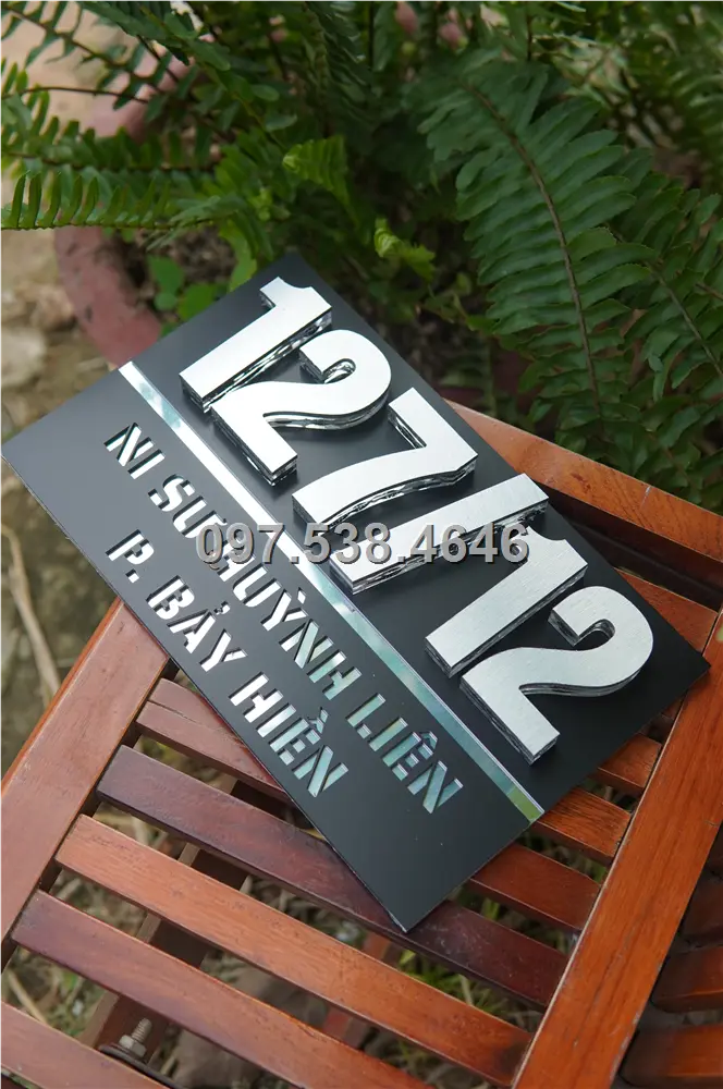 Biển Số Nhà Đẹp Hiện Đại tại Thủ Dầu Một -Bình Dương Kích Thước 30x20, Số Nổi 8mm, Chữ Nổi 2mm, Chất Liệu Mica, Alu , Mực Uv, Làm Theo Yêu Cầu, Miễn Phí Thiết Kế Và Miễn Phí Vận Chuyển Tận Nhà 3 Biển Số Nhà Đẹp Hiện Đại tại Thủ Dầu Một -Bình Dương
Kích Thước 30x20, Số Nổi 8mm, Chữ Nổi 2mm, Chất Liệu Mica, Alu , Mực Uv, Làm Theo Yêu Cầu, Miễn Phí Thiết Kế Và Miễn Phí Vận Chuyển Tận Nhà - Ảnh 3