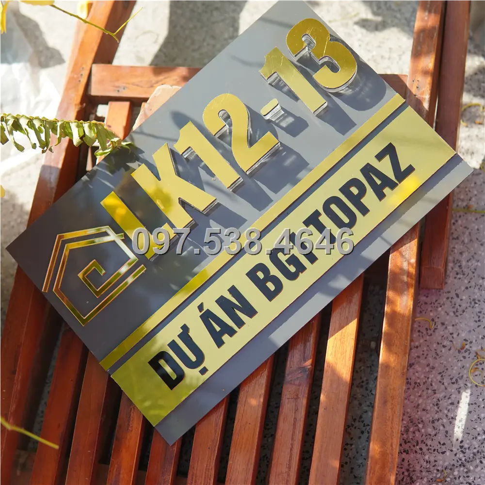 Biển Số Nhà Đẹp Hiện Đại tại Vị Thanh -Hậu Giang Kích Thước 30x20, Số Nổi 8mm, Chữ Nổi 2mm, Chất Liệu Mica, Alu , Mực Uv, Làm Theo Yêu Cầu, Miễn Phí Thiết Kế Và Miễn Phí Vận Chuyển Tận Nhà 2 Biển Số Nhà Đẹp Hiện Đại tại Vị Thanh -Hậu Giang
Kích Thước 30x20, Số Nổi 8mm, Chữ Nổi 2mm, Chất Liệu Mica, Alu , Mực Uv, Làm Theo Yêu Cầu, Miễn Phí Thiết Kế Và Miễn Phí Vận Chuyển Tận Nhà - Ảnh 2