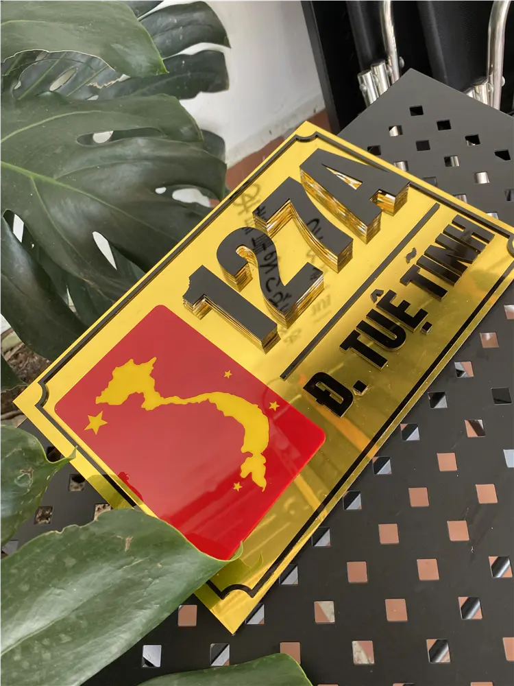 Biển Số Nhà Đẹp Hiện Đại tại Đà Lạt (Lâm Đồng) Kích Thước 30x20, Số Nổi 8mm, Chữ Nổi 2mm, Chất Liệu Mica, Alu , Mực Uv, Làm Theo Yêu Cầu, Miễn Phí Thiết Kế Và Miễn Phí Vận Chuyển Tận Nhà 5 Biển Số Nhà Đẹp Hiện Đại tại Đà Lạt (Lâm Đồng)
Kích Thước 30x20, Số Nổi 8mm, Chữ Nổi 2mm, Chất Liệu Mica, Alu , Mực Uv, Làm Theo Yêu Cầu, Miễn Phí Thiết Kế Và Miễn Phí Vận Chuyển Tận Nhà - Ảnh 5