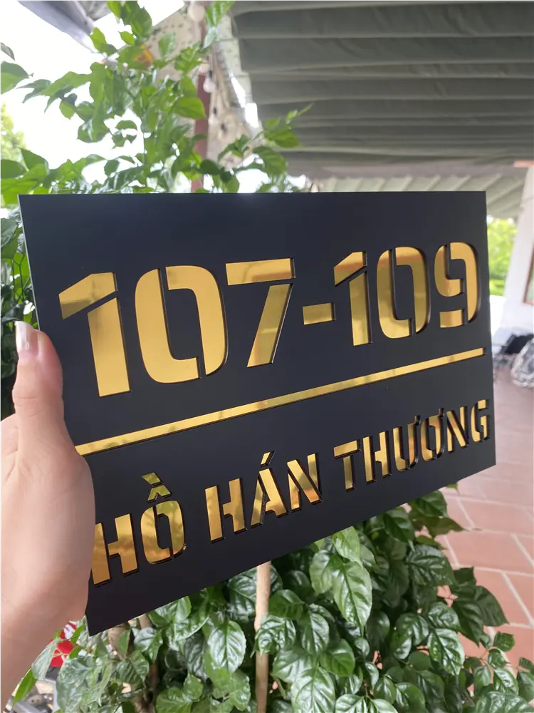 Biển Số Nhà Đẹp Hiện Đại tại Buôn Ma Thuột Đắk Lắk Kích Thước 30x20, Số Nổi 8mm, Chữ Nổi 2mm, Chất Liệu Mica, Alu , Mực Uv, Làm Theo Yêu Cầu, Miễn Phí Thiết Kế Và Miễn Phí Vận Chuyển Tận Nhà 6 Biển Số Nhà Đẹp Hiện Đại tại Buôn Ma Thuột Đắk Lắk Kích Thước 30x20, Số Nổi 8mm, Chữ Nổi 2mm, Chất Liệu Mica, Alu , Mực Uv, Làm Theo Yêu Cầu, Miễn Phí Thiết Kế Và Miễn Phí Vận Chuyển Tận Nhà - Ảnh 6